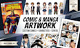 create custom comic artwork and manga art for your story