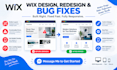 design wix redesign wix website fix error bugs and edit wix website