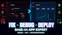 be base44 expert base44 app debugging base44 bug fixing base44 app deployment