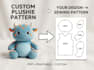 create a custom plush toy sewing pattern for your plushie design