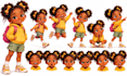 design cute childrens book characters with pose and expression sheets