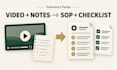 turn your process video or notes into a clear sop and checklist
