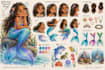 create magical mermaid childrens book illustrations