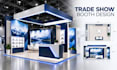 design trade show booth, exhibition stand, backdrop and booth graphics