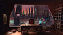 create 2d pixel art scene, animated vtuber background and lofi animation