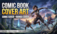 create professional comic book cover, comic cover art and manga cover