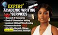 do expert academic writing, formatting, proofreading, manuscript critique,