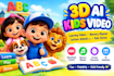 create 3d ai animation cartoon animation nursery rythme learning video