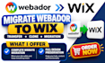 migrate webador to wix transfer clone webador website to wix migration