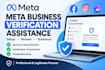 help with meta business verification and setup