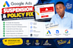 fix google ads suspension circumventing system policy violation appeal