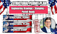 structural engineer permit drawing engineer stamp ohio ca, mi, tx, wa, mi
