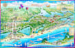 design waterfront map, boardwalk map, beach guide and coastal location map