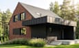 cgi 3d standalone building,external brick facade,panel roofing,midrise design