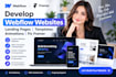 develop webflow websites landing pages templates animations fix framer