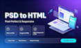convert psd to html, image to html, pdf to responsive html