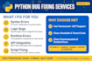do custom python scripts, automation, and fix python errors