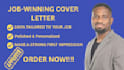 write a cover letter for your job