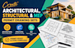 create architectural, structural and mep permit drawing sets