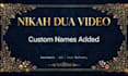 create custom aesthetic nikah dua video with your names