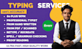 do  first typing job, retype PDF documents into word