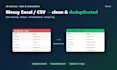 clean, deduplicate and standardize your messy excel or CSV data