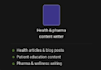 write medical and health content articles