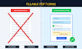 create interactive fillable pdf form