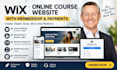 build wix online course website membership ecommerce wix booking course website