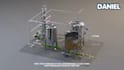 create 3d chemical plant, process flow and industrial engineering animation