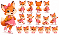 design childrens book character turnaround, pose and expression sheets