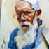 make watercolor portrait of elderly people