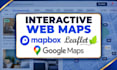 develop mapbox gl js, 3d interactive leaflet google maps and web gis dashboard