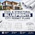 create structural architect drawing, city permit, and civil structural plan