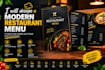 design a modern restaurant menu