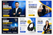 design webinar, seminar, digital advert and event banner