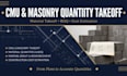 do cmu and masonry quantity, material takeoff and cost estimation
