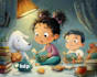 create amazing children book illustrations no ia