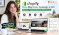 shopify store migration redesign seo german dach onlineshop optimierung services