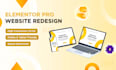design wordpress website using elementor pro page builder