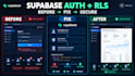 fix supabase auth, rls, database and nextjs issues