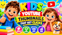 design eye catching kids youtube thumbnails that get clicks