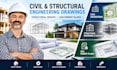 do civil and structural engineering drawing, structural design permit plans USA