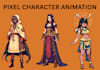 create pixel art animation pixel art sprite sheet 2d pixel art pixel character