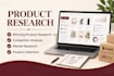do product research and listing for shopify and ebay