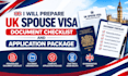 prepare UK spouse visa document checklist and application package