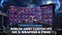 design custom roblox weapon vfx, elemental aura, and ui effects