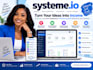 create a complete systeme io sales funnel and landing pages