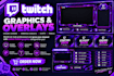 design professional twitch overlays, graphics and animated stream