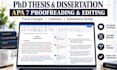 proofread and edit phd thesis, dissertation and research paper in apa 7